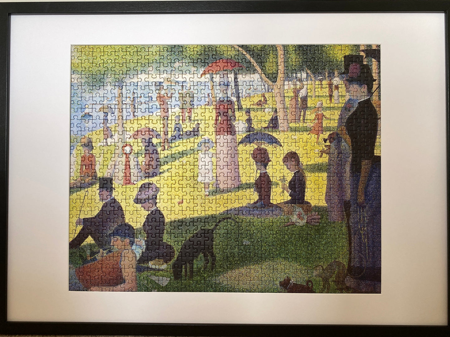 Framed 1000 Pieces Puzzle of A Sunday Afternoon on the Island 27”x20”