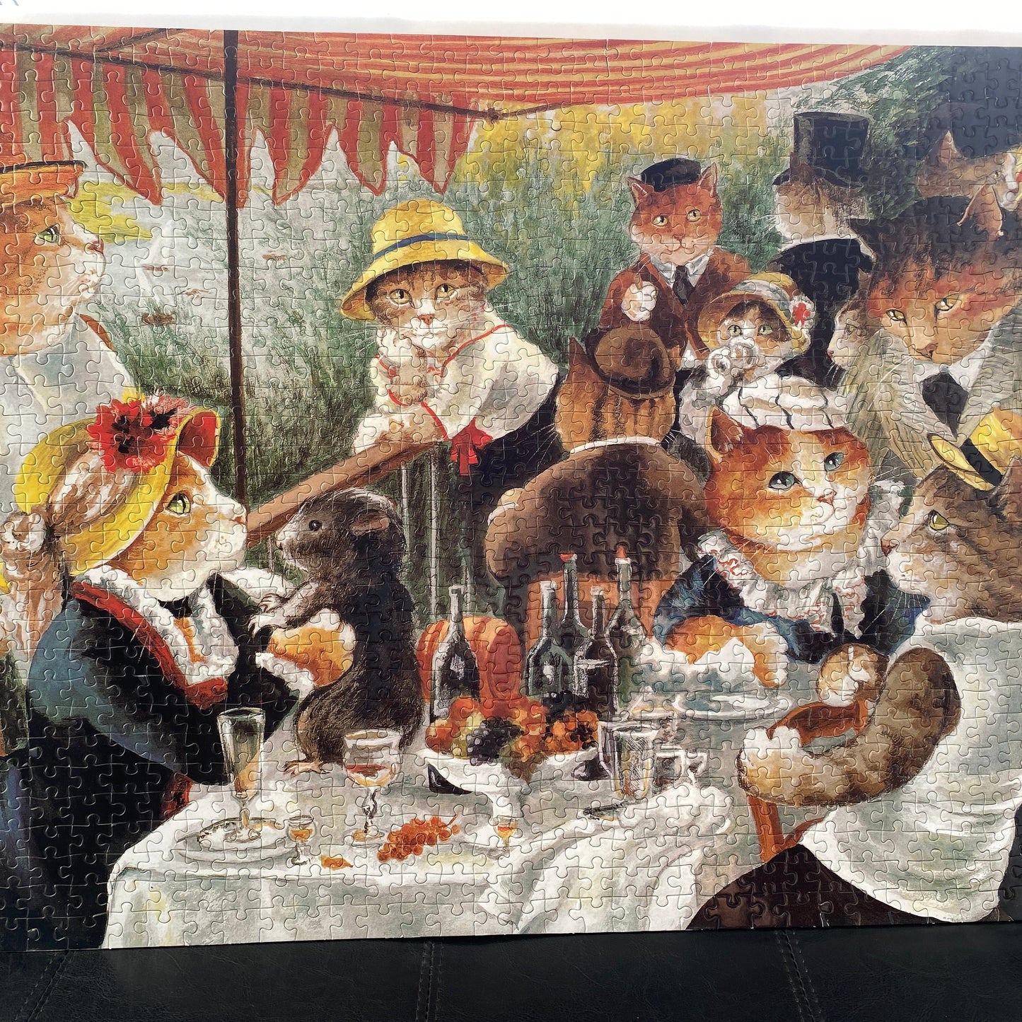 Completed 1000 Pieces Puzzle of Luncheon Of the Boating Party 20"x27" fabulous fine art