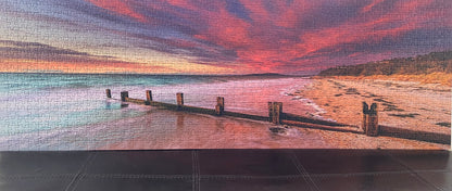 Completed 1000 Pieces Puzzle of McCore Beach, Australia 38”x13”