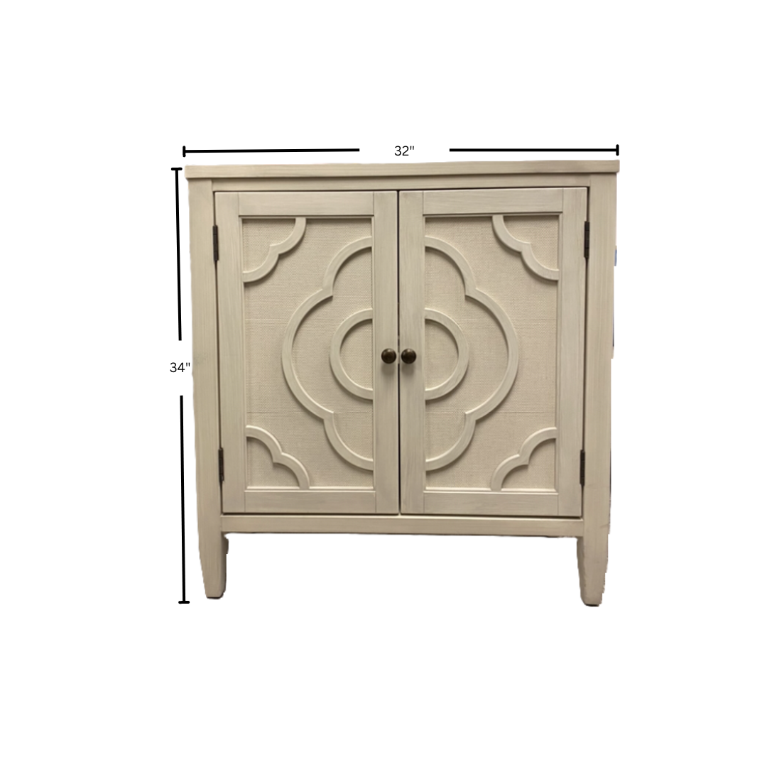 2 Door Modern Square Storage Cabinet Buffet Sideboard Internal Shelf