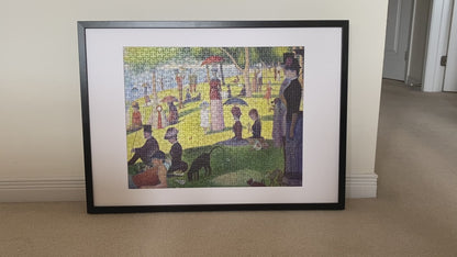 Framed 1000 Pieces Puzzle of A Sunday Afternoon on the Island 27”x20”