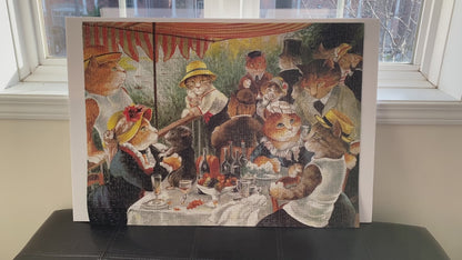 Completed 1000 Pieces Puzzle of Luncheon Of the Boating Party 20"x27" fabulous fine art